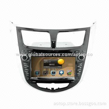 Top selling 2-DIN 7-inch Pure Android OS Car GPS Player for Hyundai-Verna, with Wi-Fi/3G/RDS/DVD